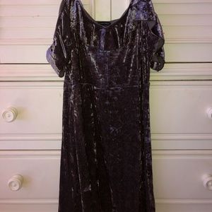 Velvet Dark Purple Dress